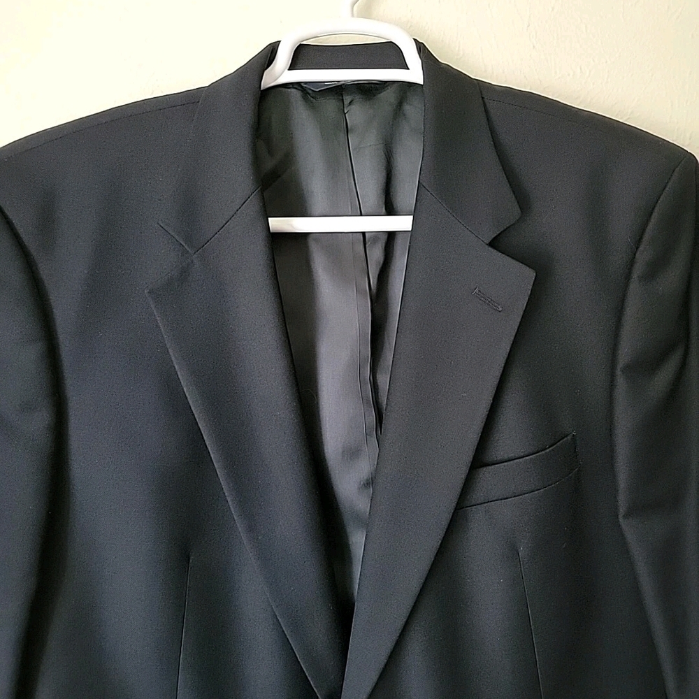 Brooks Brothers Brookease Classic Black Men's Wool Blazer - Picture 4 of 13